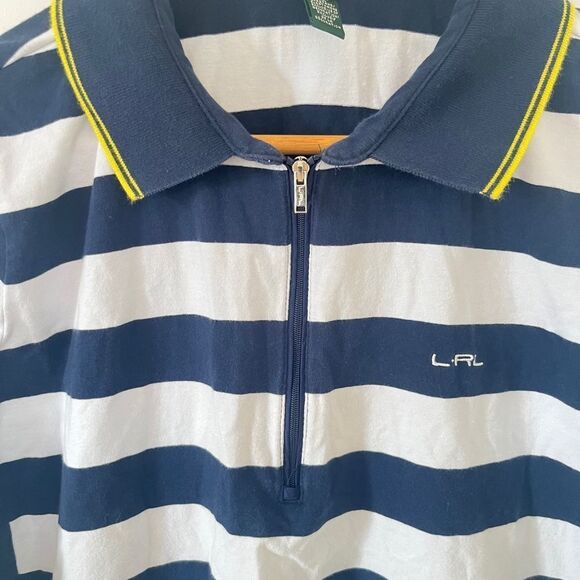 Lauren Ralph Lauren Vintage 90's Stripe Polo Shirt - Picture 5 of 8